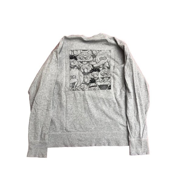 Rare Kaws X Uniqlo Sesame Street Sweater Large Gray - Picture 7 of 8